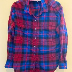 Levi’s Red/Blue Soft Plaid Button Down Flannel Small